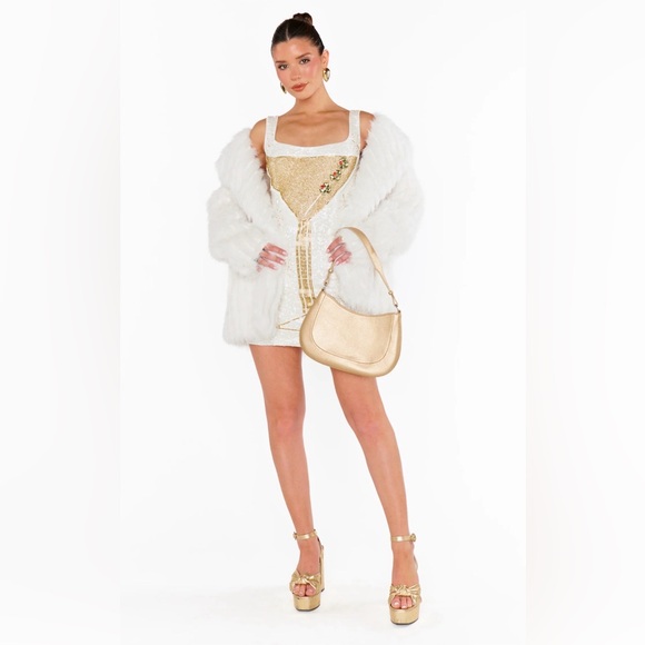 Show Me Your Mumu Lets Go Mini Dress in Martini Beaded Sequin XL NYE - Picture 3 of 8